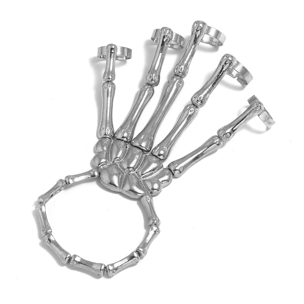 Skeleton Hand Ring Bracelet – Gothic Punk Knochen Hand Schmuck
