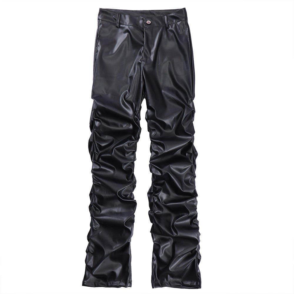 Punkgraf Punk Lederhose Herren – Schwarze Vegan Streetwear Punk Hose