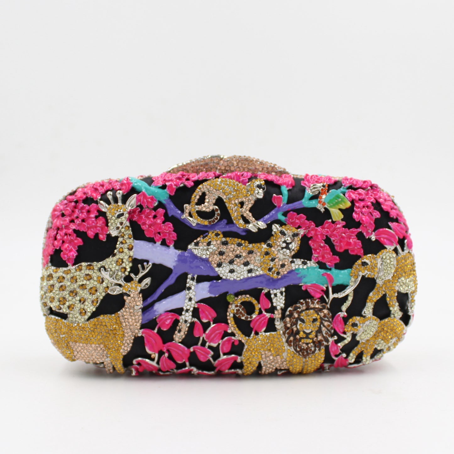 Muschibitch Jungle Crystal Clutch – Luxury Animal Designer Evening Bag