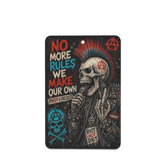 Auto Lufterfrischer Punk, Punkgraf Duftbaum Set, Gothic Auto Deko, 6 Duftkarten mit Rebel Motiven