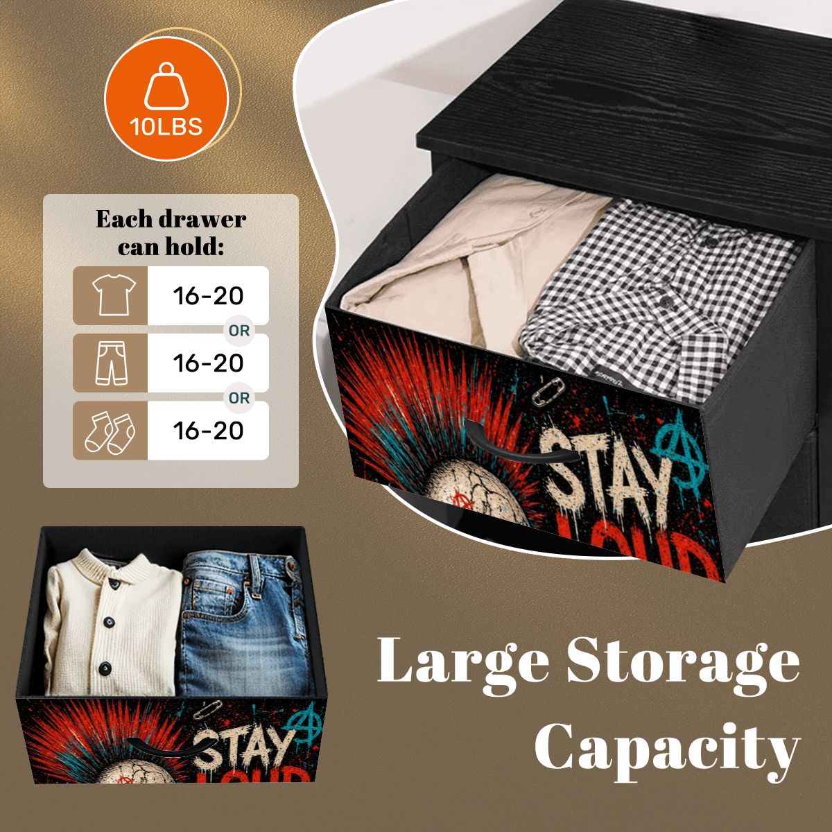 Punk Kommode Schubladenschrank, STAY LOUS STAY TRUE Designer Möbel - Born Rebel Dresser