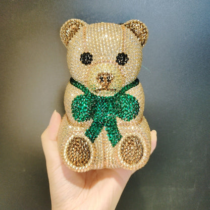 Muschibitch Crystal Bear Clutch – Luxus Teddy Diamond Abendtasche