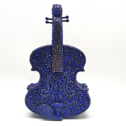 Muschibitch Crystal Violin Clutch – Luxus Designer Kristall Abendtasche