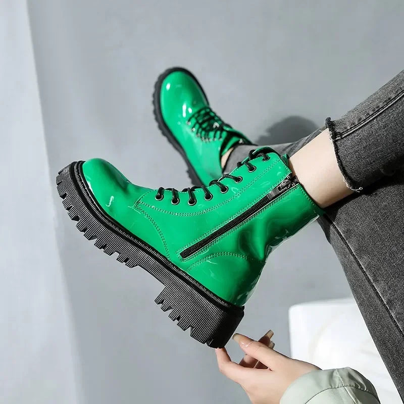 Punkgräfin Punk Platform Boots Damen – Gothic Combat Martin Boots
