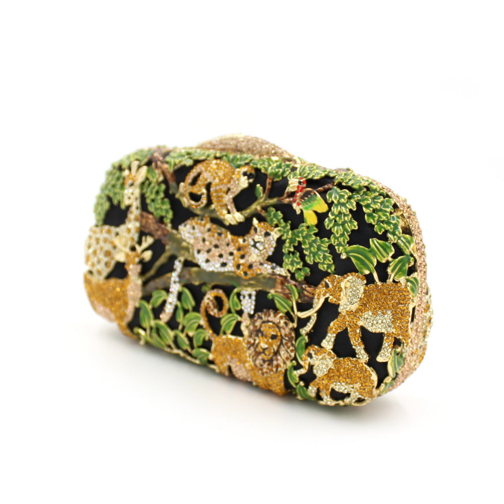 Muschibitch Jungle Crystal Clutch – Luxury Animal Designer Evening Bag
