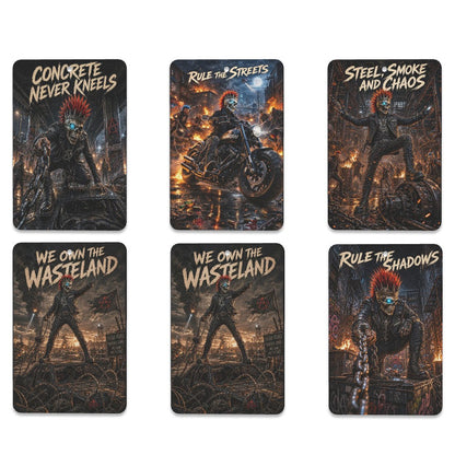Auto Lufterfrischer Punk, 6 Duftkarten Duftbaum Set, Wasteland Punk Motiven