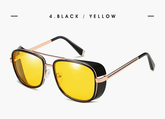 Muschibitch Steampunk Square Sonnenbrille – Retro Punk UV400