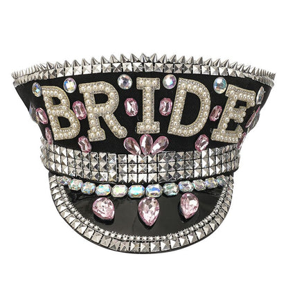 Muschibitch Luxus Rave Cap – Rhinestone Steampunk Party Hat