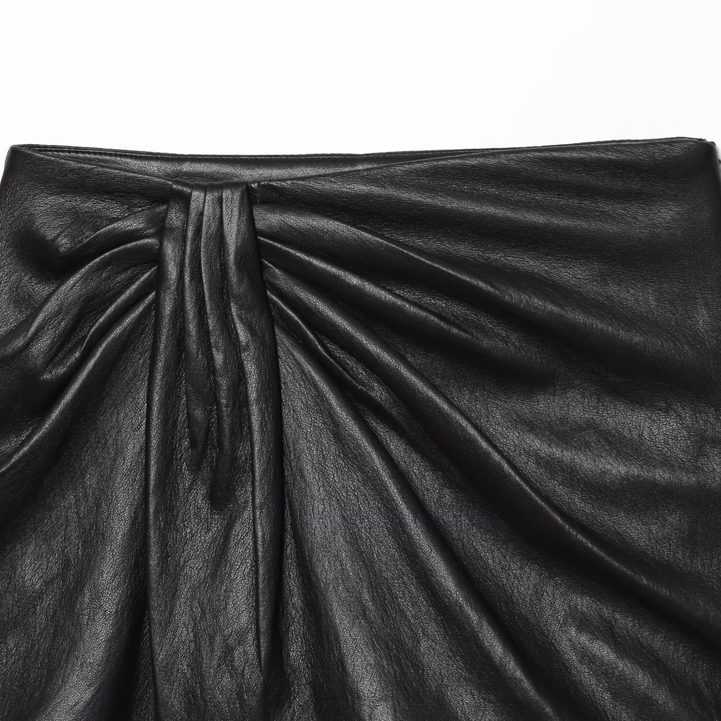 Muschibitch Lederlook Shortsrock Schwarz – sexy Faux Leather Skort