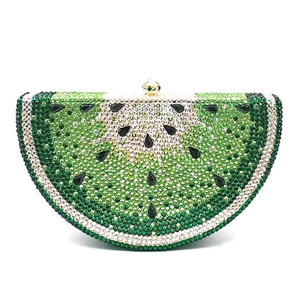 Muschibitch Crystal Lemon Clutch – Rhinestone Designer Abendtasche