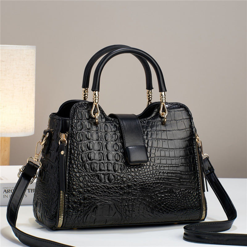 Muschibitch Croco Luxe Handbag – Crocodile Pattern Designer Tasche