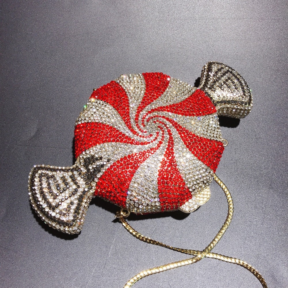 Muschibitch Candy Crystal Clutch – Luxus Designer Bonbon Abendtasche