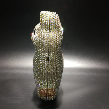 Muschibitch Crystal Cat Clutch – Luxury Rhinestone Kitty Party Bag