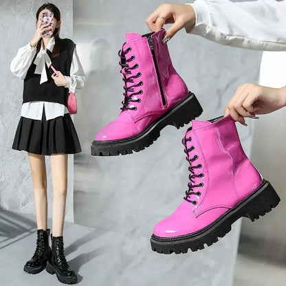 Punkgräfin Punk Platform Boots Damen – Gothic Combat Martin Boots