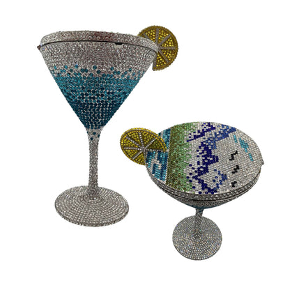Muschibitch Crystal Cocktail Clutch – Luxury Martini Rhinestone Evening Bag