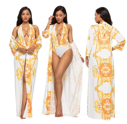 Muschibitch Badeanzug mit Strandmantel, Luxus Designer Badeanzug, Resort Wear, Beach Club Outfit