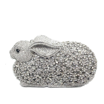 Muschibitch Crystal Bunny Clutch – Luxus Designer Hasen Abendtasche