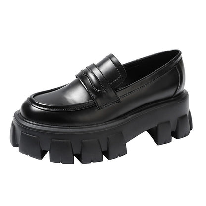 Punkgräfin British Style Platform Loafer – Punk Chunky Loafer mit Plateausohle