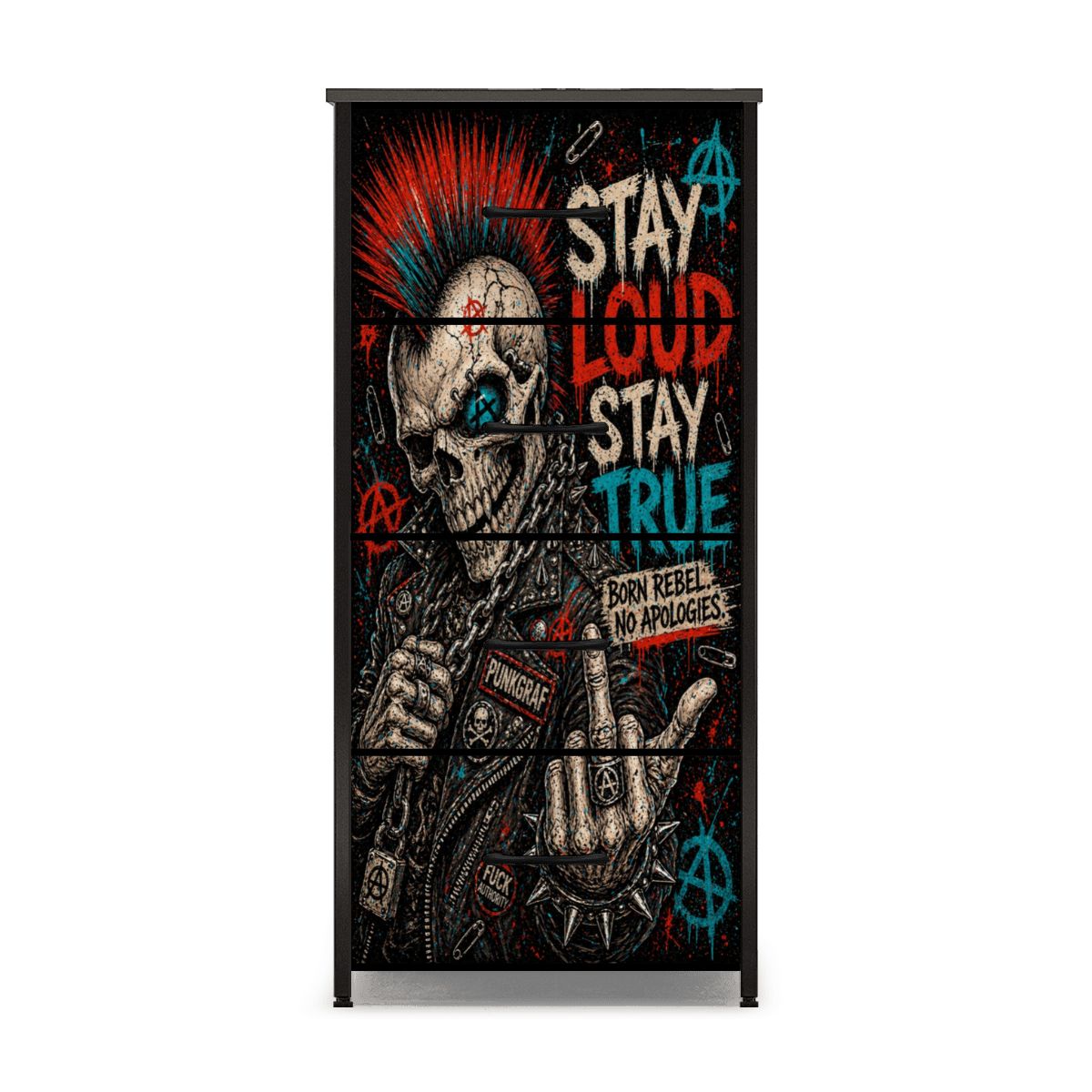 Punk Kommode Schubladenschrank, STAY LOUS STAY TRUE Designer Möbel - Born Rebel Dresser