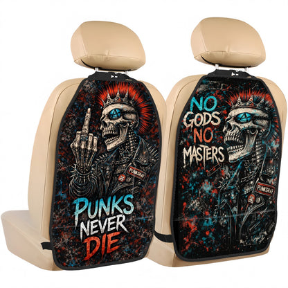 Punk Auto Sitzschutz 2er Set Rückenlehnenschutz, Auto Organizer Autositzschutz