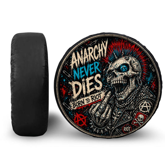Punkgraf Reserveradabdeckung Offroad SUV Ersatzrad Cover mit Punk Skull Motiv Reifenabdeckung