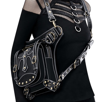 Gothic Punk Waist Bag – Harness Schultertasche Biker Tasche