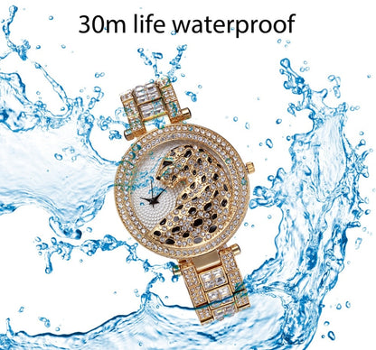 Muschibitch Leopard Bling Watch – Luxus Gold Diamond Uhr