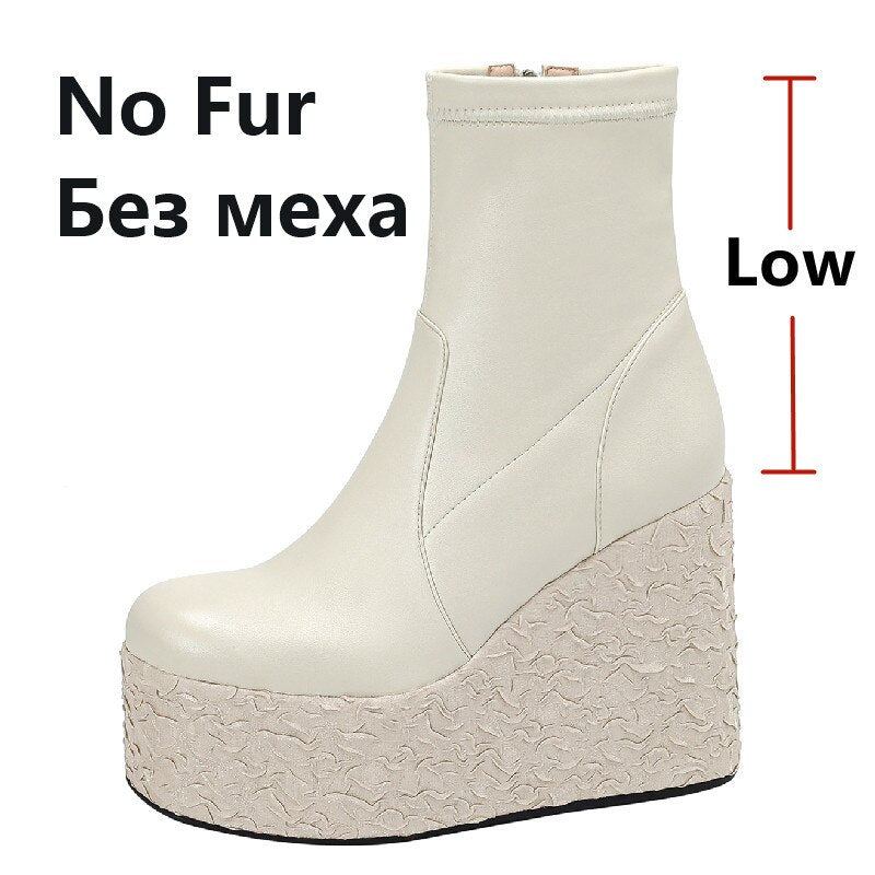 Punkgräfin Platform Wedge Boots – Punk Designer Plateau Stiefel