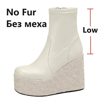Punkgräfin Platform Wedge Boots – Punk Designer Plateau Stiefel