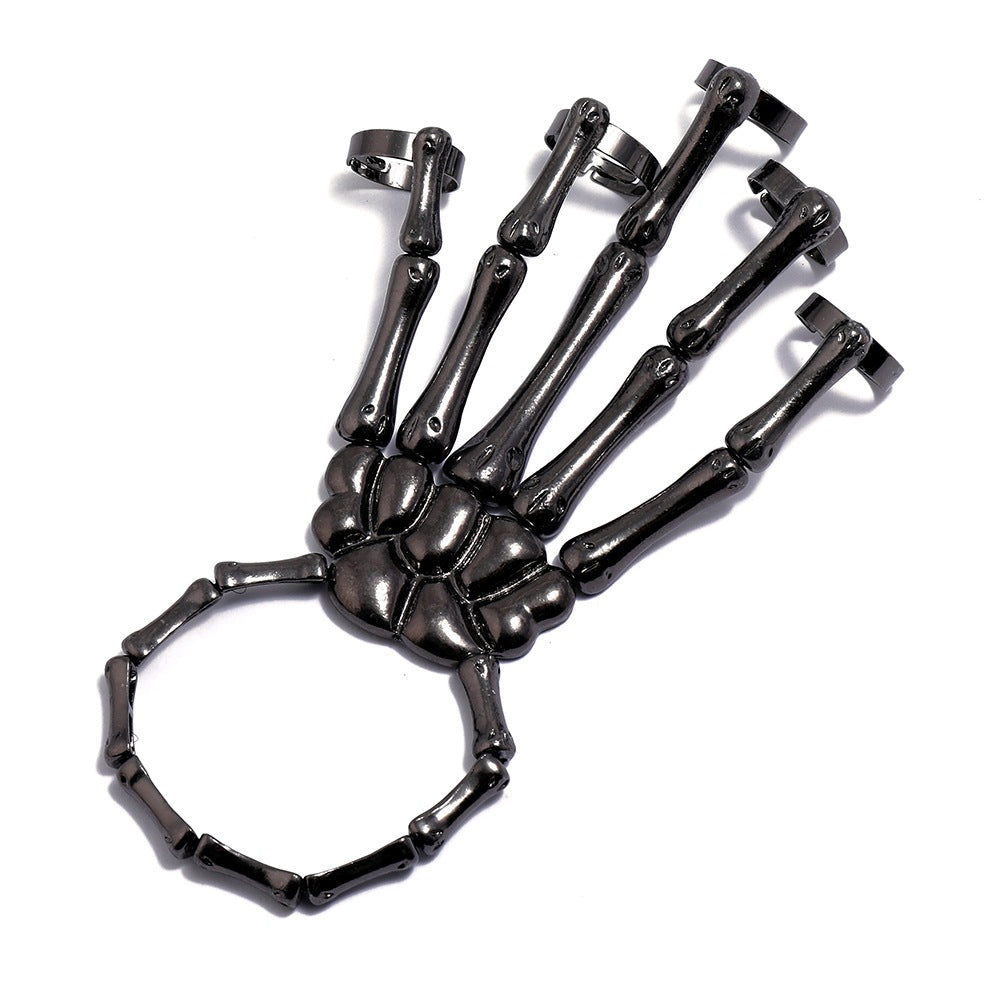 Skeleton Hand Ring Bracelet – Gothic Punk Knochen Hand Schmuck