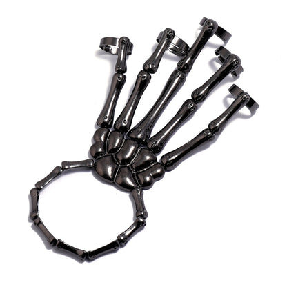 Skeleton Hand Ring Bracelet – Gothic Punk Knochen Hand Schmuck
