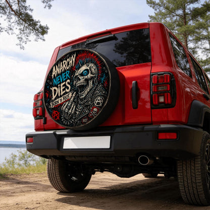 Punkgraf Reserveradabdeckung Offroad SUV Ersatzrad Cover mit Punk Skull Motiv Reifenabdeckung