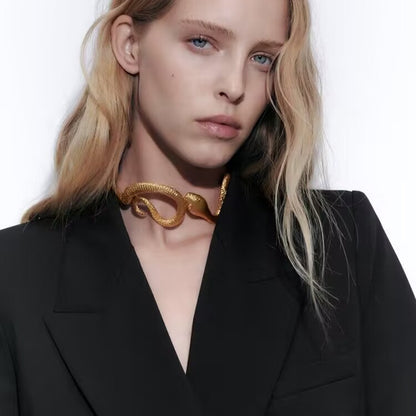 Schlangen Choker Halskette Gold Silber – Snake Collar Necklace Damen