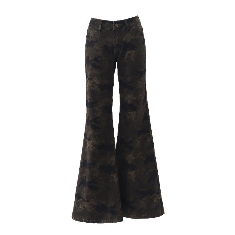 Punkgräfin – Camouflage Flare Street Jeans