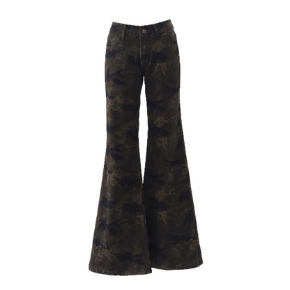 Punkgräfin – Camouflage Flare Street Jeans