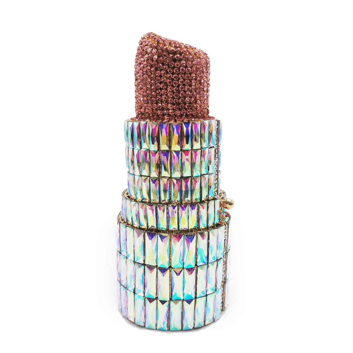 Muschibitch Crystal Lipstick Clutch – Luxus Designer Lippenstift Abendtasche