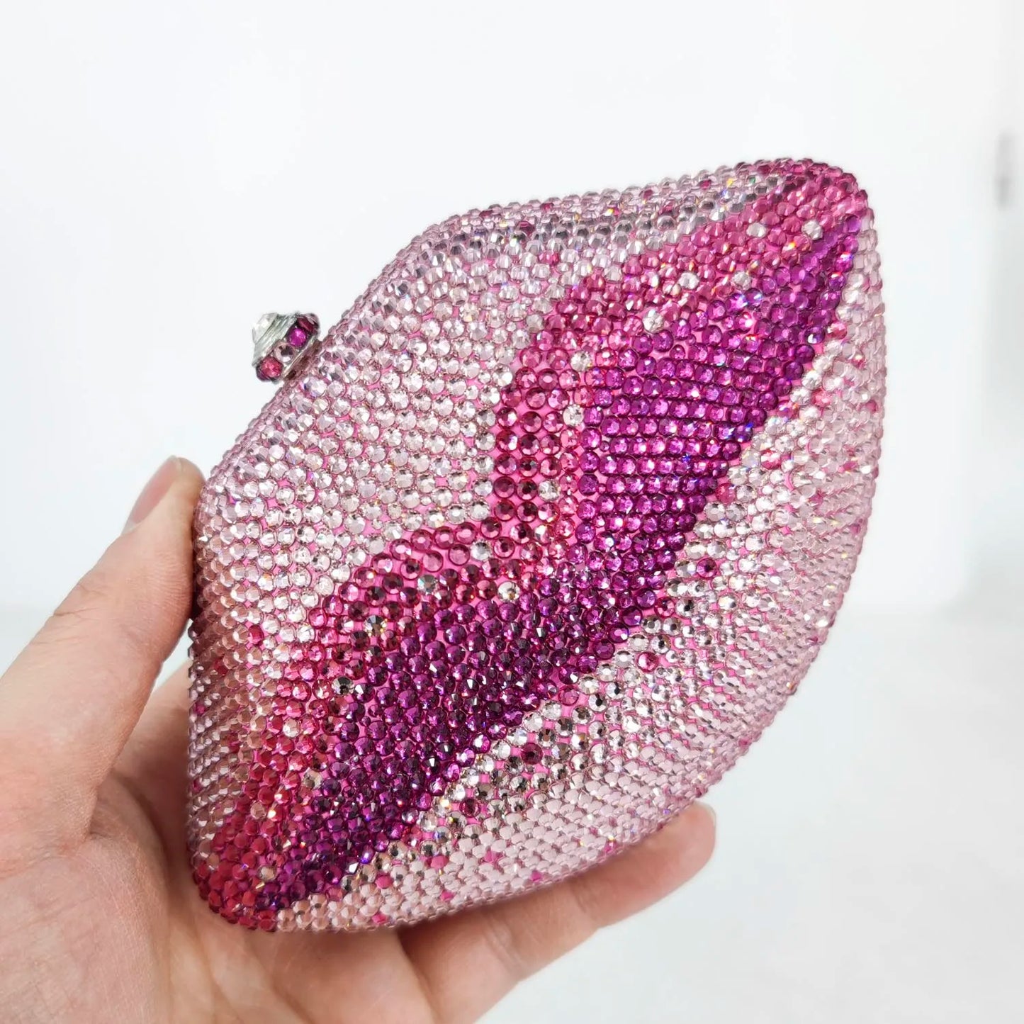 Muschibitch Crystal Lips Clutch – Rhinestone Designer Abendtasche