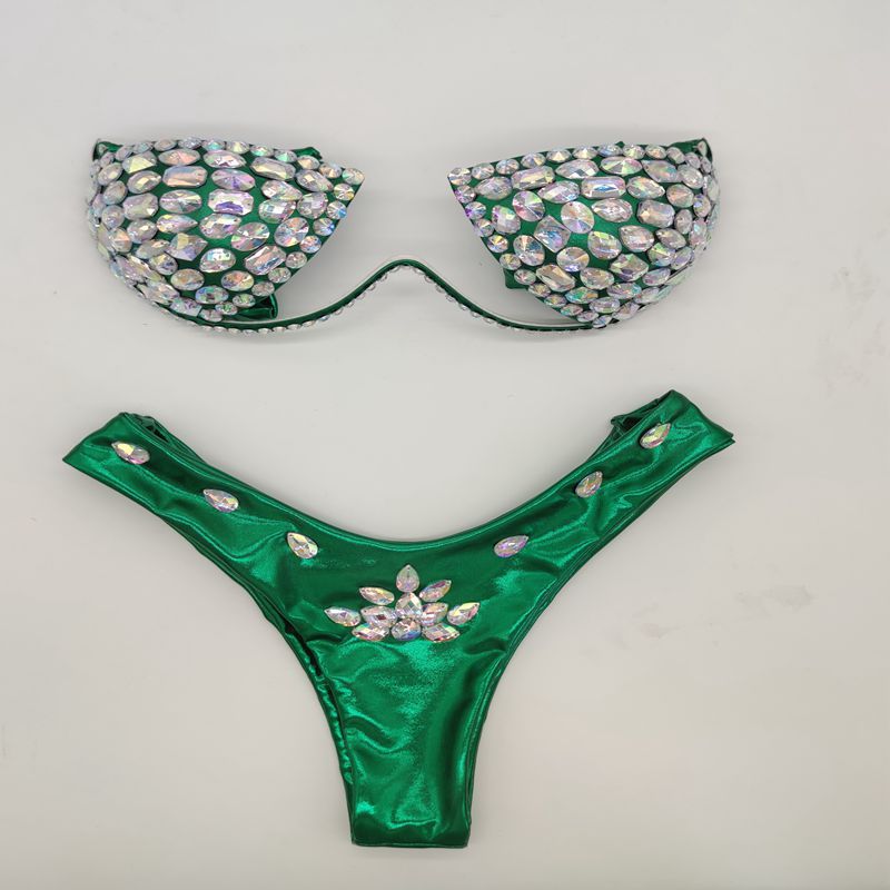 Muschibitch Luxus Diamond Bikini Damen mit Strass & Glanzfinish