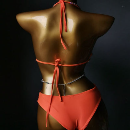 Muschibitch Strass Bikini Damen mit Hard Cup & Tassel Glam Set