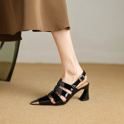 Punkgräfin Gothic French Retro Sandalen Damen – Luxus Designer Heels