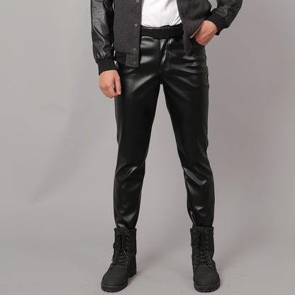 Punkgraf Lederhose Herren Slim Fit – Punk Vegan Leder Hose Streetwear