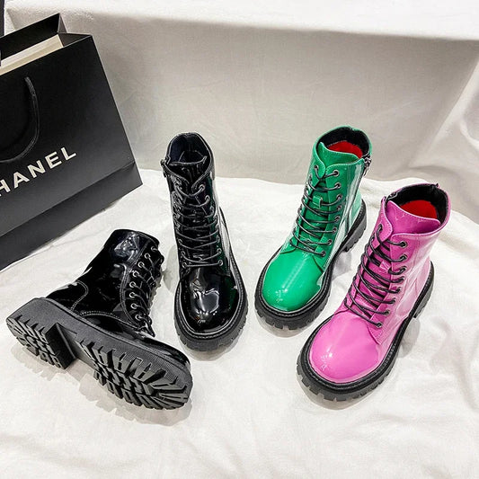 Punkgräfin Punk Platform Boots Damen – Gothic Combat Martin Boots