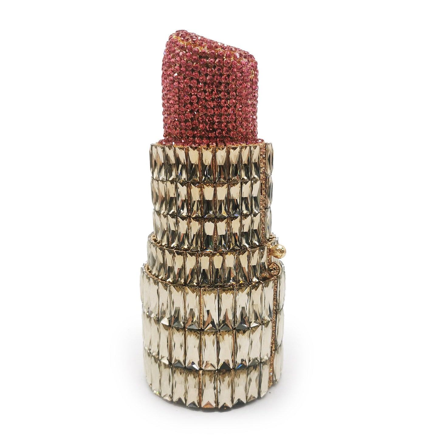 Muschibitch Crystal Lipstick Clutch – Luxus Designer Lippenstift Abendtasche