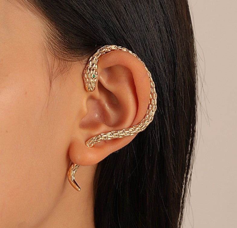 Schlangen Ohrring Ear Cuff Gold Silber - Sexy Luxury Vibe