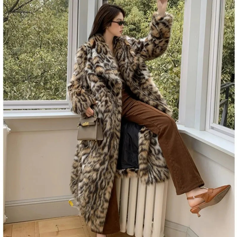 Muschibitch Leopard Faux Fur Coat – Luxury Animal Print Winter Coat