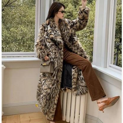 Muschibitch Leopard Faux Fur Coat – Luxury Animal Print Winter Coat