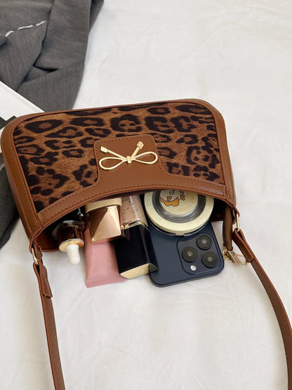 Muschibitch Leopard Bow Bag – Y2K Bad Girl Schultertasche