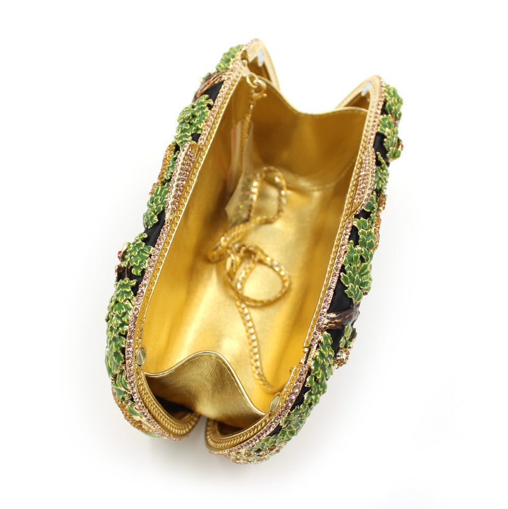 Muschibitch Jungle Crystal Clutch – Luxury Animal Designer Evening Bag