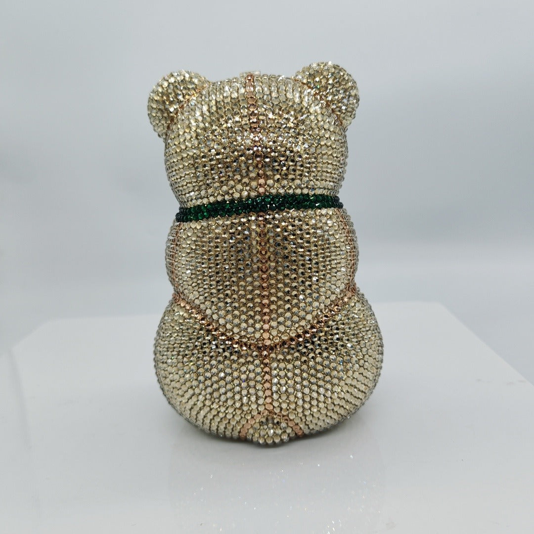 Muschibitch Crystal Bear Clutch – Luxus Teddy Diamond Abendtasche
