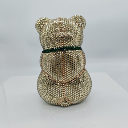 Muschibitch Crystal Bear Clutch – Luxus Teddy Diamond Abendtasche